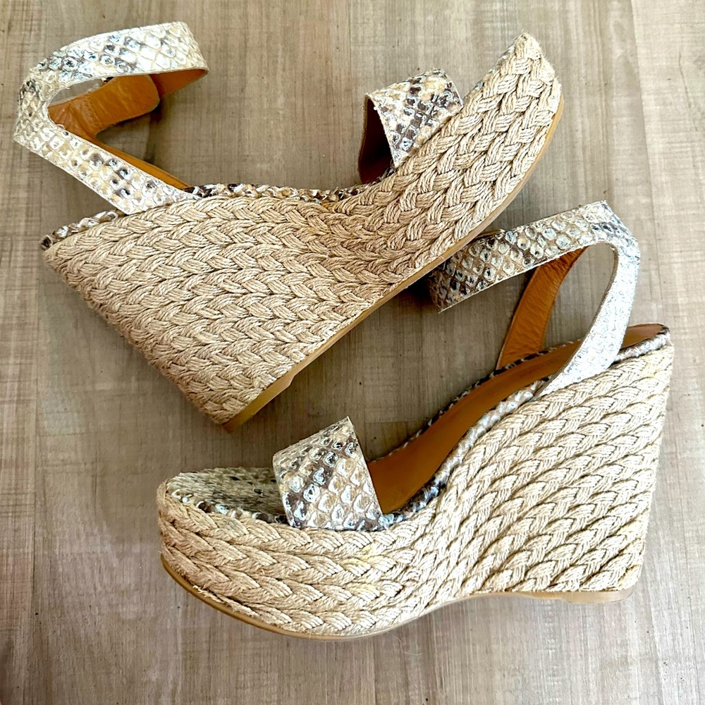 Stuart Weitzman Espadrille Wedge Platforms